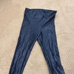 Navy Blue shiny  Leggings